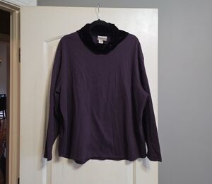 Coldwater Creek Plum Long Sleeve Blouse